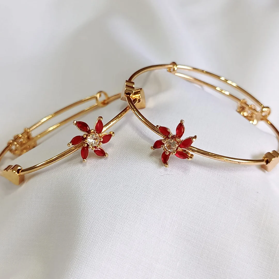Adjustable Floral Bangles, alternate product view 3