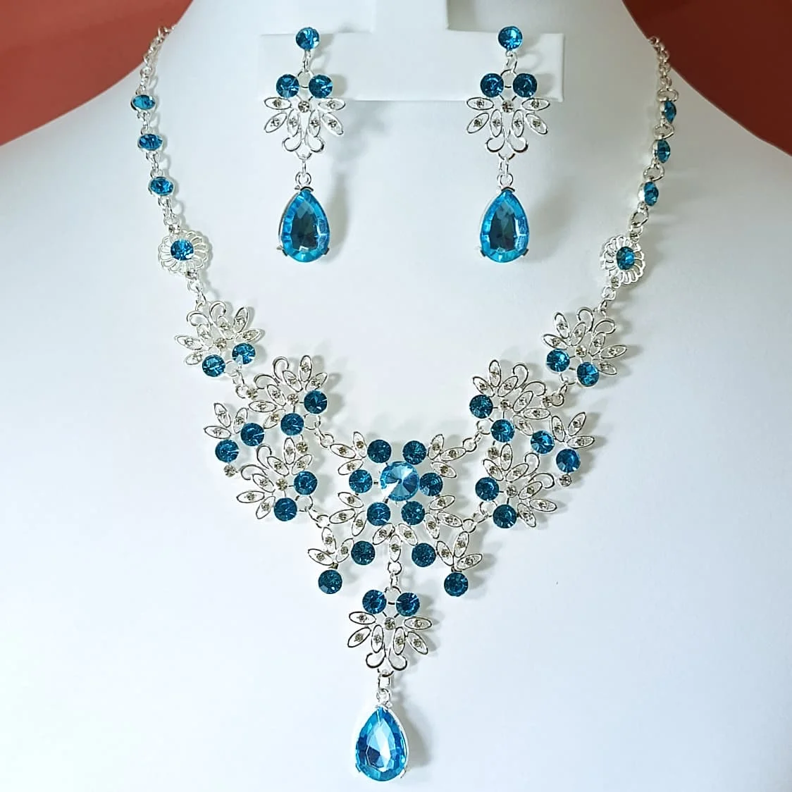 Sapphire Blue Bridal Statement Set - Image 1