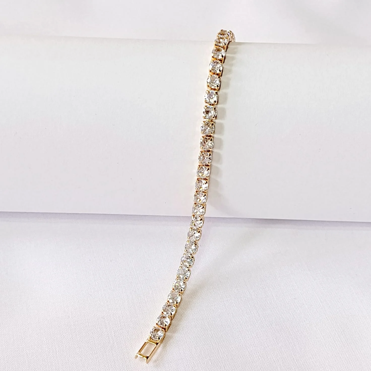 Round-Cut Crystal Tennis Bracelet, alternate product view 5