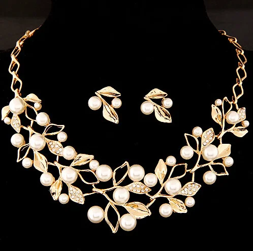 Gold Branch & Pearl Nature Set