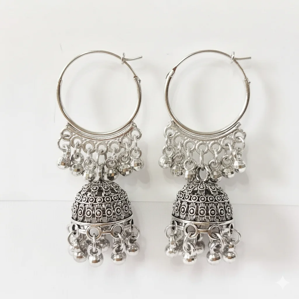 Silver Jhumka - Image 1