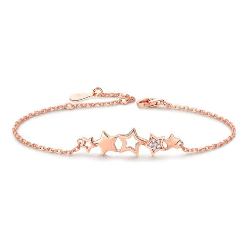 Romantic Star Link Bracelet (Rose Gold)