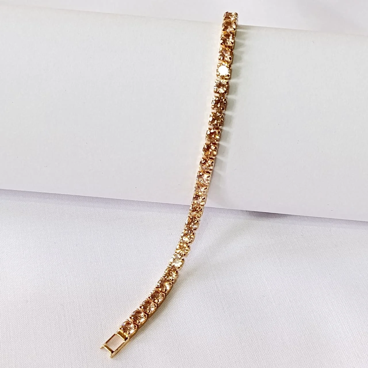 Round-Cut Crystal Tennis Bracelet, alternate product view 4