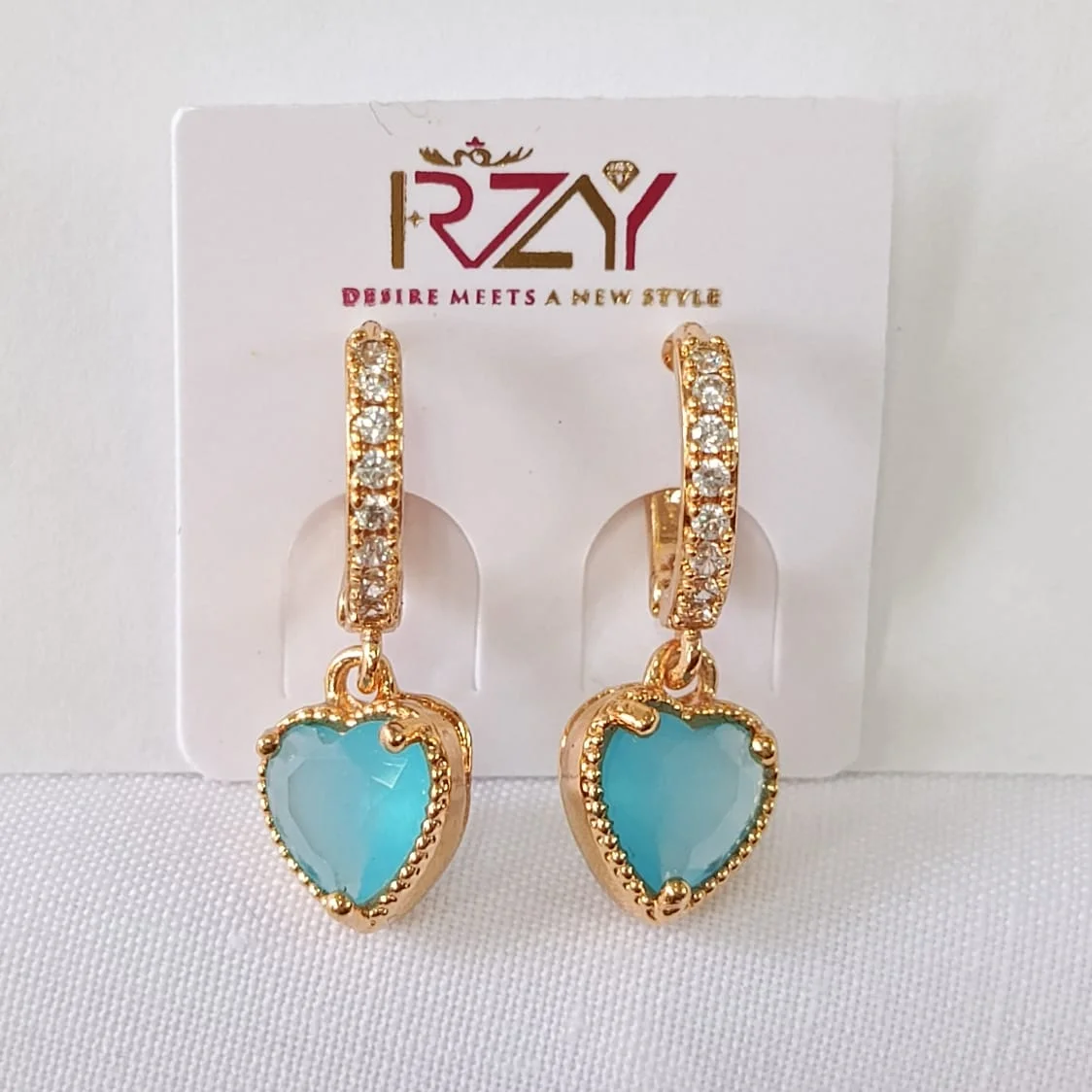 Heart Charm Hoops earrings, alternate product view 4