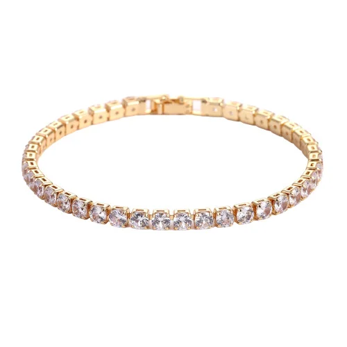 Minimalist Bar Bracelet with Zircon (gold)