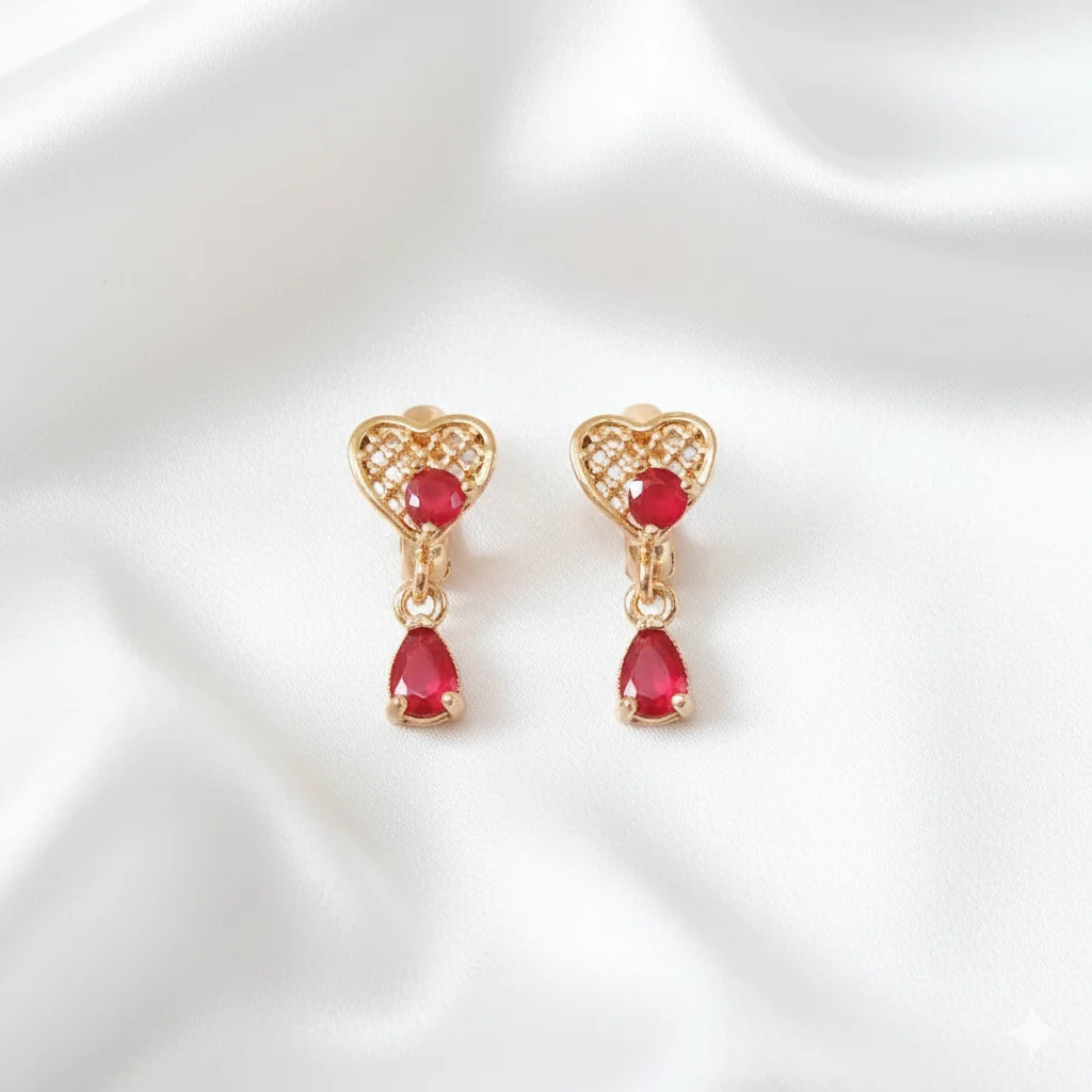 Heartfall Drops Earrings - Image 1