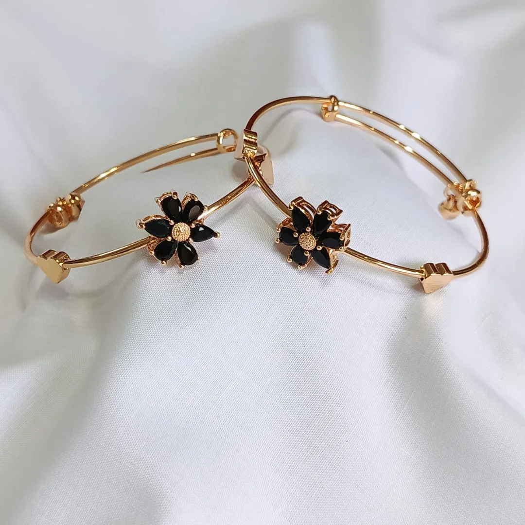 Adjustable Floral Bangles, alternate product view 2