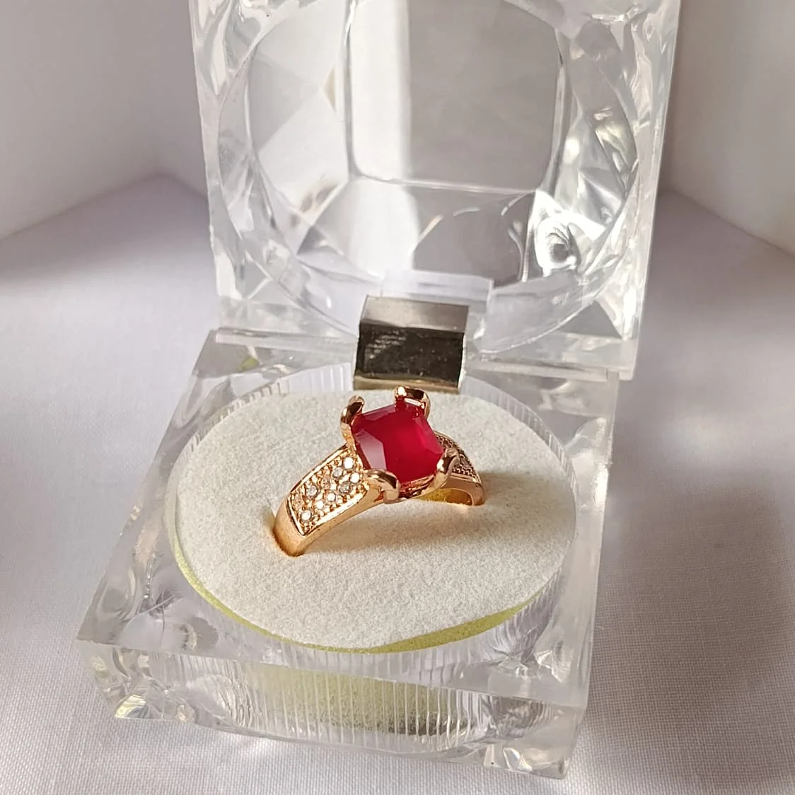 Adjustable Big Stones Statement Rings - Image 1