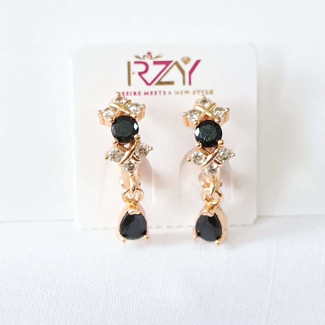 Crystal Drop Stud Earrings, alternate product view 3