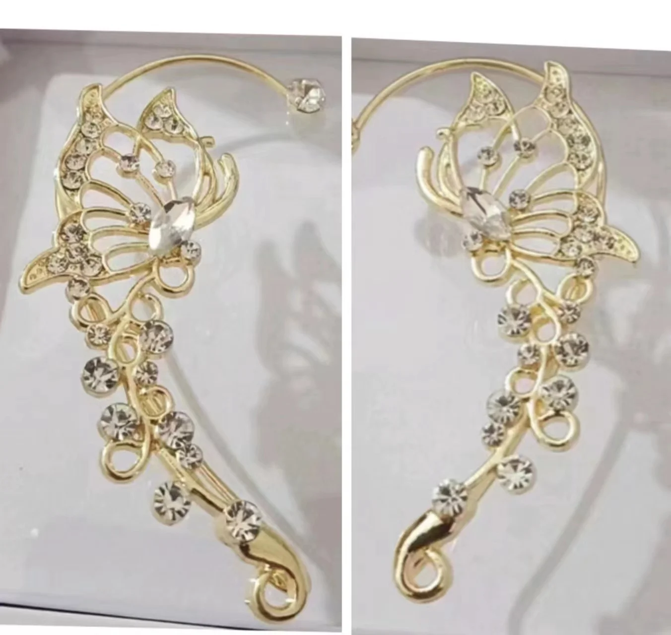Zircon Ear Cuffs (Gold Pair)