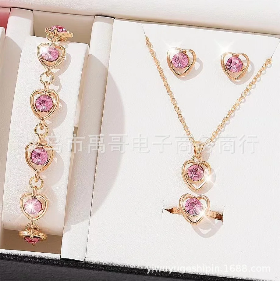 Crystal Heart Sparkle Set - Rose/Gold