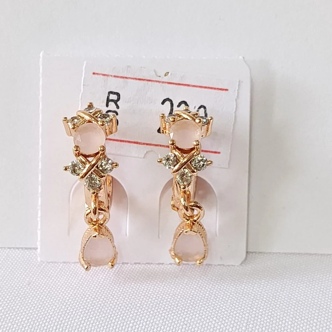 Crystal Drop Stud Earrings, alternate product view 4