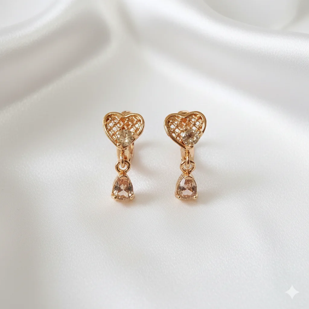 Heartfall Drops Earrings, alternate product view 3
