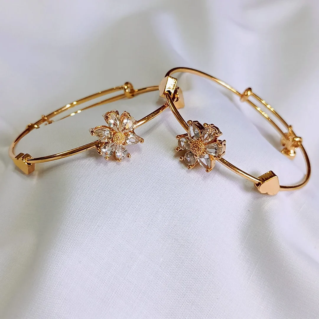 Adjustable Floral Bangles, alternate product view 4