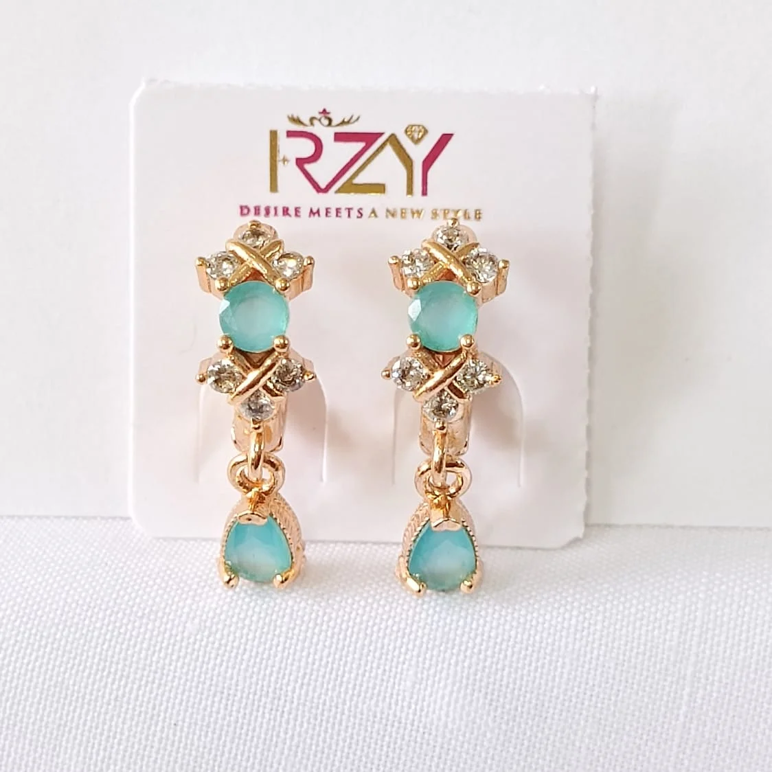 Crystal Drop Stud Earrings product photo
