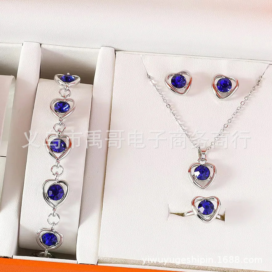 Crystal Heart Sparkle Set - Deep Blue