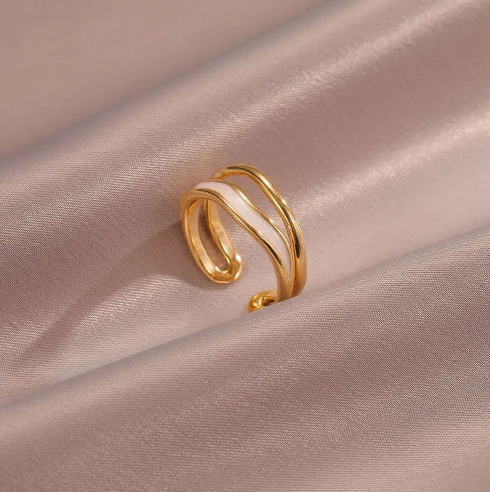 Double Layer Hollow Statement Ring