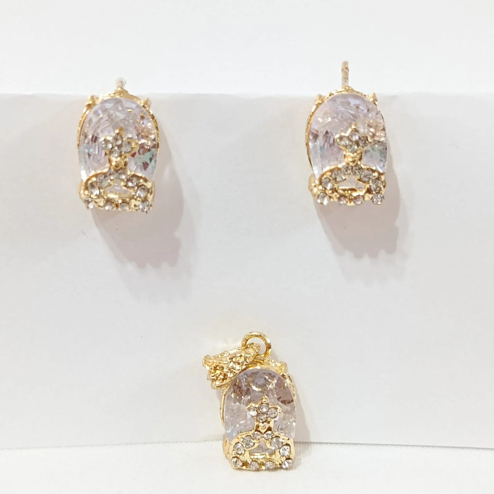 Lavender Crown Set – Pendant & Earrings, alternate product view 2